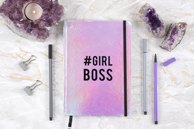 Wholesale Girl Boss Holographic Notebook